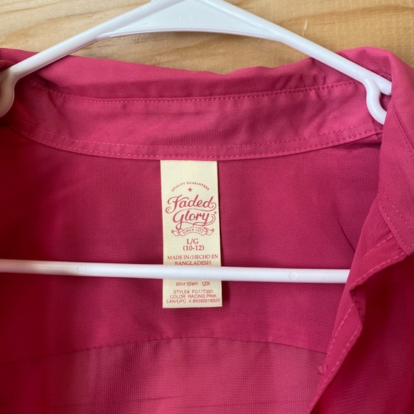 Faded Glory Pink Layering blouse top - Picture 2 of 3